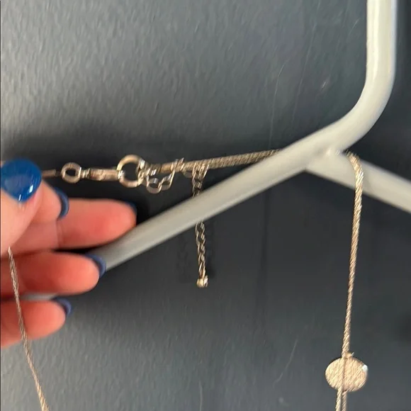 Silver Geometric Necklace - Picture 3 of 3